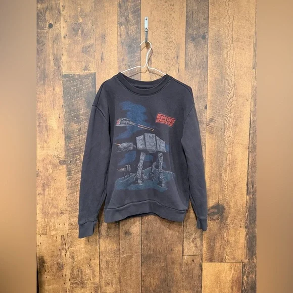 Hollister men’s Empire Strikes Back Black Sweater Crewneck small EUC - Picture 2 of 5